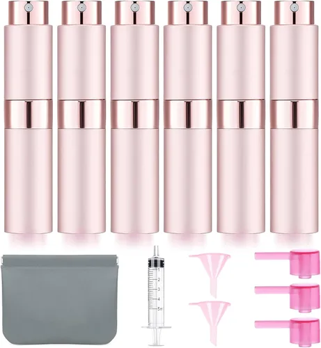 Miniatura 9 de Atomizador de Perfume Vacío de 8ML Botella de Spray de Viaje de Colonia para Recarga Dispensador Portátil de Colonia Mini Rociador para Hombres 6