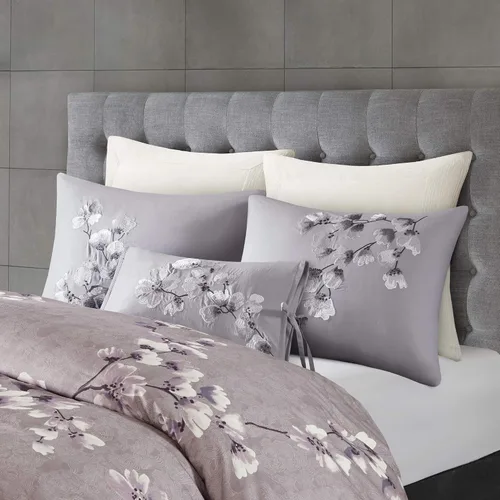 Miniatura 4 de N Natori Sakura - Almohada decorativa oblonga de algodón bordada, 12 x 20 pulgadas, 12 x 20 pulgadas