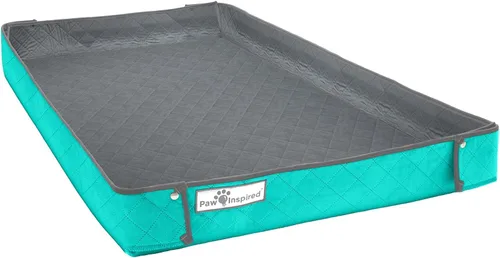 Miniatura 7 de Funda Lavable para Jaula Paw Inspired Critter Box, Ropa de Cama Reversible de Forro Polar con Bordes Elevados para Hurones, Conejos, Ratas, Gris/Rosa