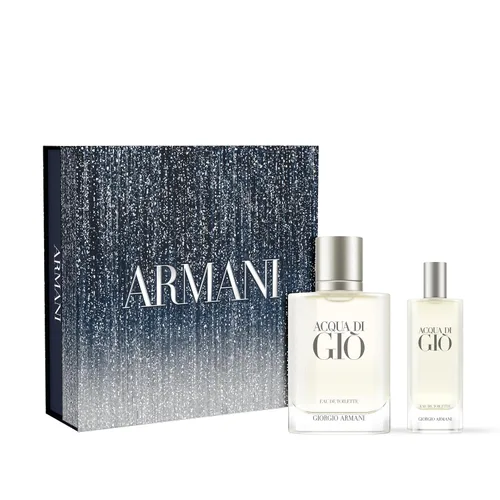 Armani beauty Acqua di Giò - Eau de Toilette - Set de colonia para hombre (valor de $130) - Tamaño completo (1.7 fl oz) y tamaño de viaje (0.5 fl oz)