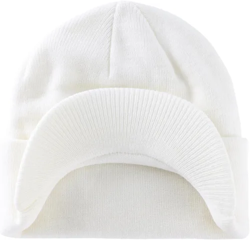 Miniatura 88 de Home Prefer - Gorro de invierno para hombre con visera, cálida y doble punto.