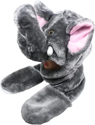 Miniatura 3 de Silver Fever - Gorro de felpa suave con orejeras integradas bufanda guantes