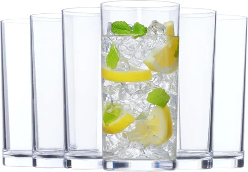 Miniatura 9 de Vasos US Acrylic Clásicos de Plástico Transparente Reutilizables (Juego de 6) 12 onzas Tazas Rocks Vasos sin BPA, Fabricados en EE. UU. Aptos