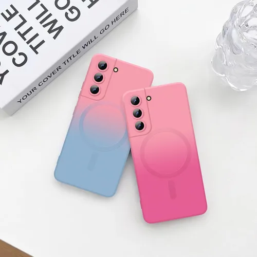 Miniatura 7 de Newseego Funda magnética para Samsung Galaxy S22 5G, funda de silicona líquida suave de lujo, antiarañazos, a prueba de golpes, protector completo