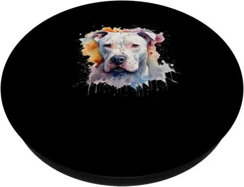 Miniatura 2 de Colorful Dogo Argentino watercolor art PopSockets Swappable PopGrip