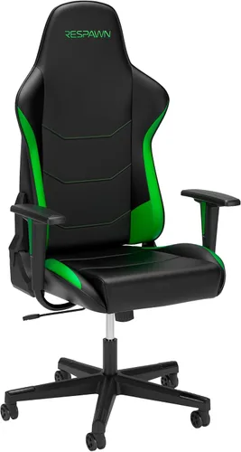 Respawn Silla ergonómica 110 para juegos, silla giratoria reclinable para videojuegos de oficina con soporte lumbar, reposacabezas, resistente, Verde