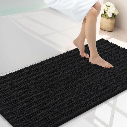 Miniatura 125 de Smiry Alfombras de Baño 24x16 pulgadas, Alfombras de Baño de Chenilla Extra Suaves y Absorbentes, Respaldo de Goma Antideslizante, Lavable a Máquina