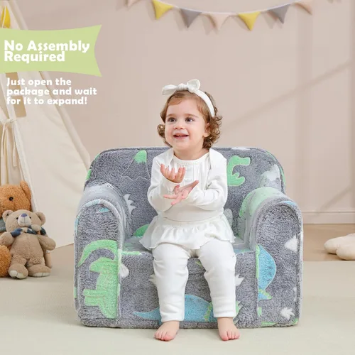 Miniatura 6 de Cómoda silla de espuma para niños, sillón para niños, sofá para niños, sofá para niños, silla de lectura con brillo en la oscuridad