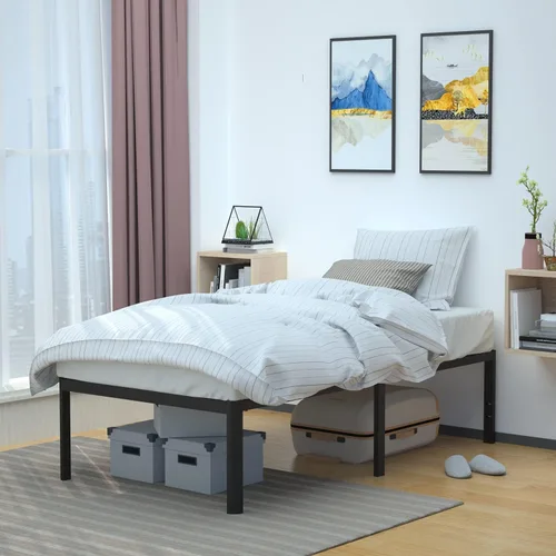 Miniatura 9 de Amazon Basics Base de cama antideslizante resistente con listones de acero, fácil montaje, 18 pulgadas de alto, (tamaño Queen), color negro