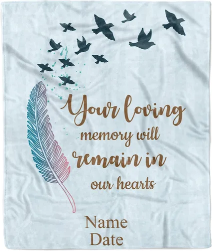 Miniatura 17 de Manta personalizada con foto de condolencias en memoria de un ser querido, regalo de recuerdo para la abuela perdida, manta conmemorativa Manta