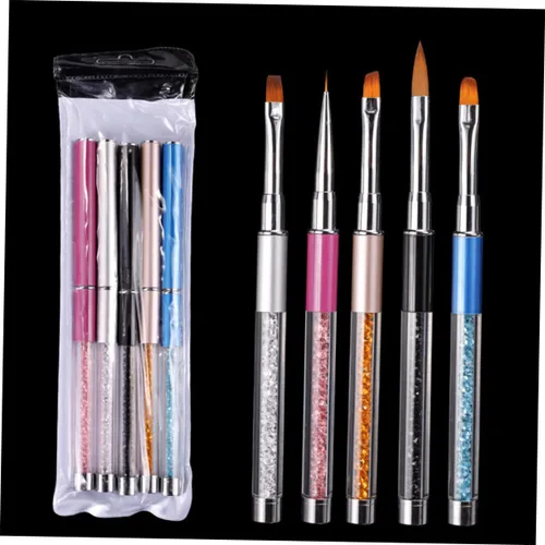 Miniatura 7 de EXCEART pincel de uñas acrílico Nail Liner Bolígrafos bolígrafos de pintura de uñas bolígrafos de arte de uñas bolígrafo de punteo de uñas rotulador