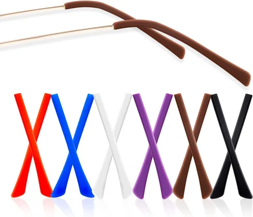 12 pares de puntas de silicona antideslizantes para las orejas, funda de tubo, puntas de repuesto suaves solo para lentes de sol de alambre fino y