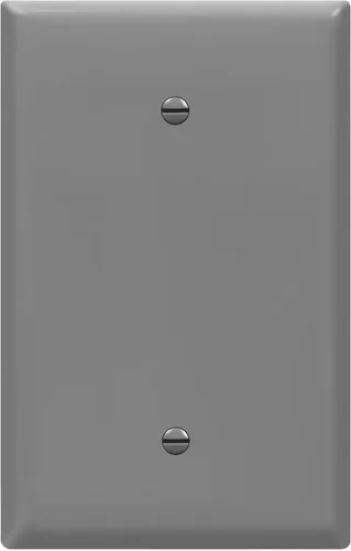 Miniatura 34 de ENERLITES - Placas para pared de dispositivo en blanco, acabado brillante, cubiertas de salida en blanco de tamaño mediano, 1 banda, 4.88 x 3.11