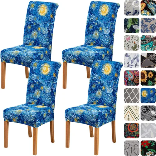 Miniatura 45 de HZDHCLH Juego de 6 fundas grises para sillas Parsons de elastano para comedor, fundas elásticas de elastano para sillas Parsons, fundas de asiento