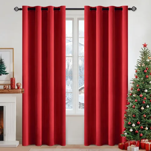 Miniatura 26 de MIULEE Cortinas opacas para dormitorio o sala de estar, juego de 2 paneles de cortina para ventana con aislamiento térmico y bloqueo de luz