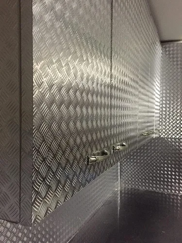 Miniatura 6 de VViViD Placa de diamante industrial con acabado cromado metálico, lámina inferior de vinilo, rollo adhesivo para estantes, paredes y pisos