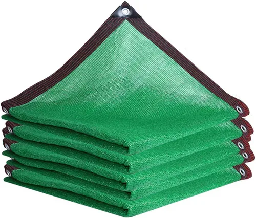 Tela de malla transpirable permeable al agua y al aire, 85 % de protección UV, malla de cifrado de 12 pines, para patio, balcón, jardín, verde (19.7