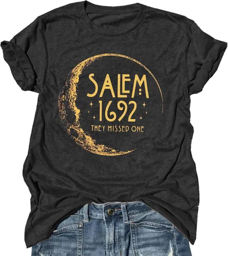 Miniatura 3 de Woffccrd - Camisetas divertidas con estampado de calabaza y leopardo para mujer, camisetas gráficas de manga corta de Halloween para mujer