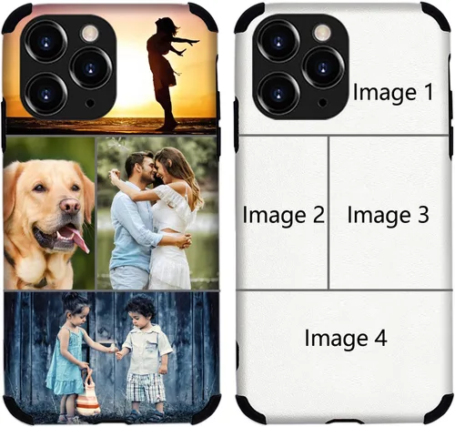 Miniatura 10 de Funda personalizada para iPhone 17, 16, 15, 14, 13, 12, 11 Pro/Max/Air/Puls, piel sintética + material TPU, bolsa de aire de cuatro esquinas es