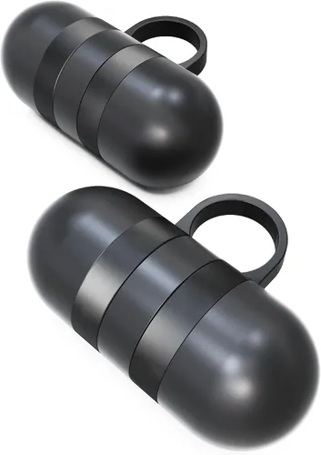 Miniatura 8 de Synergee Pesas de mano cardio. Juego de mancuernas de acero con lazo de silicona antideslizante para el dedo, para entrenamiento, fitness