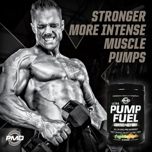 Miniatura 5 de PMD Sports Pump Fuel Ultra Sin Cafeína - Polvo Premium de Preentrenamiento y Bombeo Muscular, Mayor Enfoque, Resistencia y Recuperación, Creatina