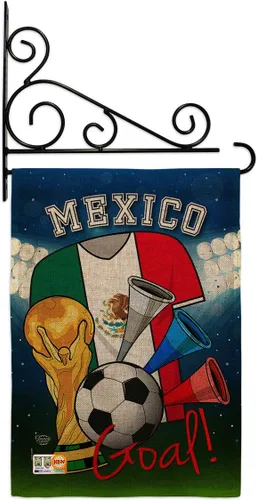 Miniatura 8 de Juego de bandera de México de la Copa del Mundo de Fútbol de México para jardín, juego de portería, pelota de fútbol, entretenimiento, actividad