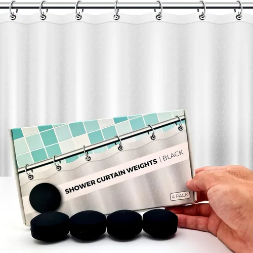 Potentes Pesos Magnéticos Anti-Ondulación para Cortina de Ducha para una Experiencia de Baño Sin Salpicaduras - Envueltos en Silicona 360° - Nunca
