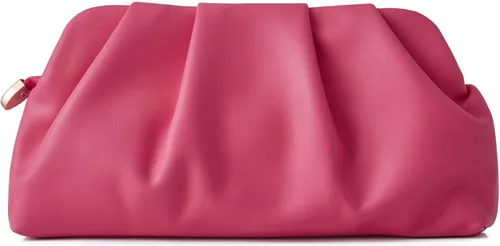 Miniatura 13 de Bolsa de noche para mujer, cartera tipo clutch con fruncidos, con cadena metálica desmontable, bolsa de hombro cruzada