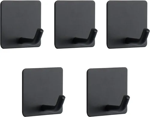 NearMoon Ganchos adhesivos, ganchos de pared de baño resistentes, impermeables, de acero inoxidable, para colgar toallas, soportes para ropa para
