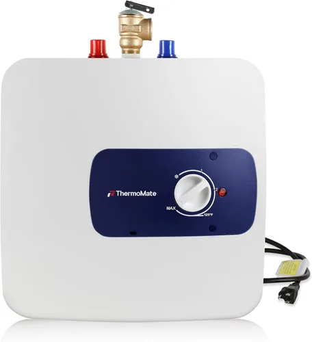 ThermoMate Calentador de agua eléctrico con mini tanque, 4 galones, pequeño calentador de agua para debajo del fregadero, para punto de uso, agua