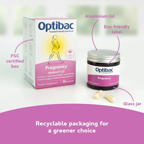 Miniatura 6 de Optibac Probiotics Embarazo - Probiótico vegano para mujeres embarazadas y lactantes para apoyar la salud intestinal, inmune y vaginal, 12 mil