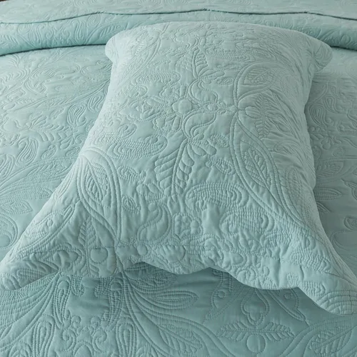 Miniatura 270 de HoneiLife - Juego de colcha de tamaño Queen, juego de ropa de cama de pana bordada de 3 piezas, colcha de lujo, ligera, cálida, para todas las Pana