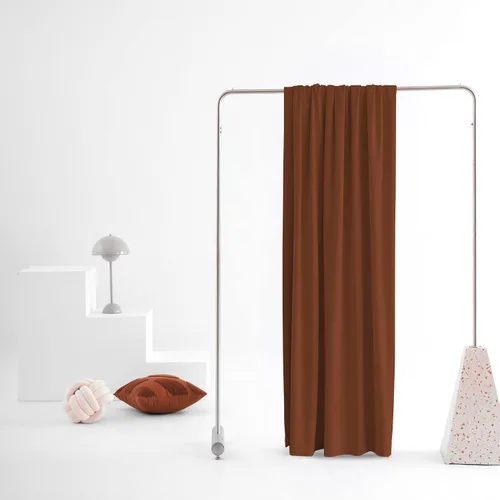 Miniatura 5 de MUMFAS Cortinas con pestaña trasera naranja tostado 52x63 2 paneles