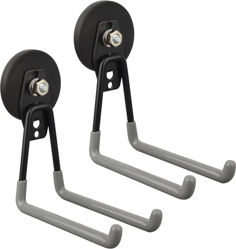 Miniatura 20 de ULIBERMAGNET Ganchos Magnéticos Ultimate Fuertes, Imán Grande con Ganchos para Herramientas de Trabajo Pesado, Sierra Caladora, Manguera, Paquete