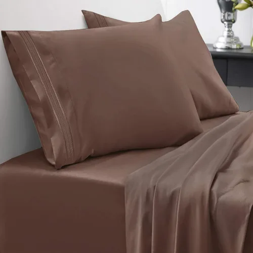 Miniatura 21 de Sweet Home Collection Juego de sábanas de 1800 hilos, sábanas de microfibra cepillada suave de calidad egipcia, juego de ropa de cama de lujo