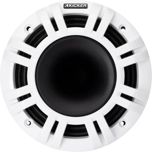 Miniatura 7 de KICKER 48KMXL65 6.5" 4-Ohm RGB-LED KMXL Altavoces coaxiales marinos cargados con bocina, par