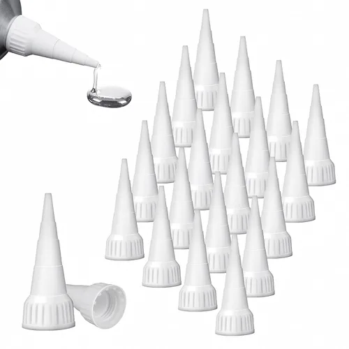 20 piezas de punta de corte aplicador de puntas adhesivas para tubos adhesivos E6000 para pegamento de manualidades de 3.7 onzas, tapa aplicadora de