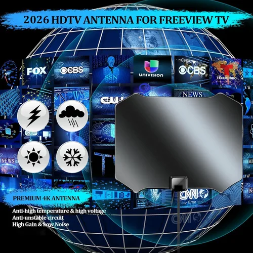Miniatura 9 de 2026 TV Antenna Indoor, Antenna for Smart TV 5000+ Miles, HDTV Antenna for Local Channels with Amplifier Signal Booster for 4K 1080p - 18FT Long