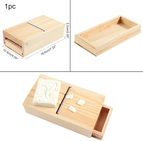 Miniatura 2 de PH PandaHall Caja de cajón de jabón de madera, biseladora de jabón, herramienta de afeitar para recortar jabones y velas hechas a mano para Navidad