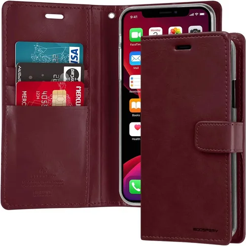 Miniatura 9 de GOOSPERY Blue Moon Wallet para Apple iPhone 11 Pro Max Case (2019) Funda de cuero con tapa (Negro)
