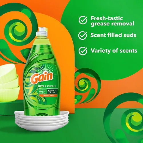 Miniatura 2 de Gain Ultra - Jabón líquido para lavavajillas, aroma original, 38 fl oz