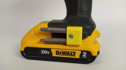Miniatura 7 de Portabrocas magnético para DEWALT 20V Taladro/Desarmador, Montado Lateralmente, Imanes Fuertes, Diseño de Bajo Perfil - Galactic Gadgets (Negro)