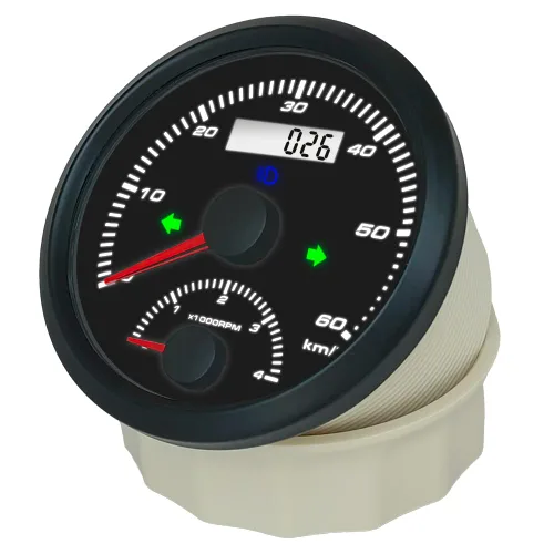 Miniatura 2 de ELING Velocímetro GPS de 3.346 in con tacómetro 60KM/H 4000RPM para automóvil, motocicleta, ATV, UTV, kilometraje reiniciable con retroiluminación