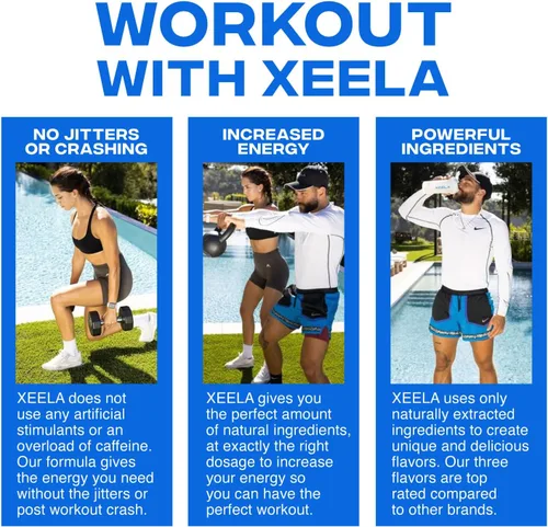 Miniatura 4 de XEELA Pre entrenamiento - Limpio y probado - Sin nerviosismo, seguro y natural - Aumenta la energía termogénica, la concentración y la resistencia