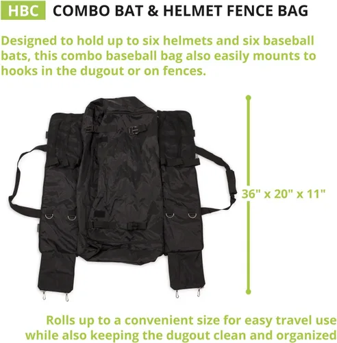 Miniatura 2 de Champion Sports Baseball/Softball Equipment Bags – Bat & Helmet Bags, Hanging Dugout Organizers, Travel Caddies & Backpacks, Multiple Styles for