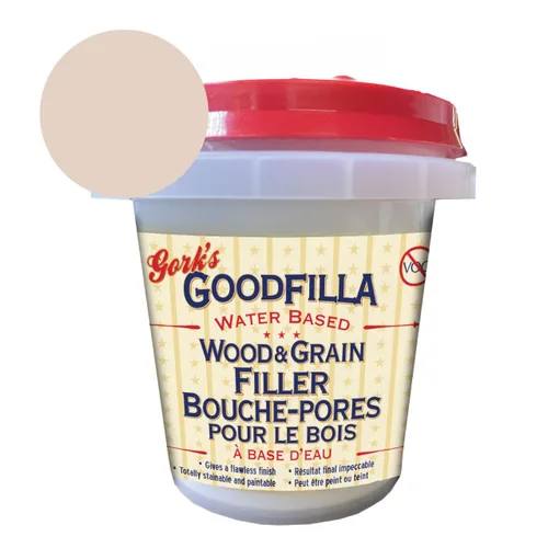 Goodfilla Base Neutra, 8 oz, Relleno de Madera y Grano, Teñible, Tintable, Lijable, Cero Residuos, No Tóxico, Fabricado en EE.UU Neutro