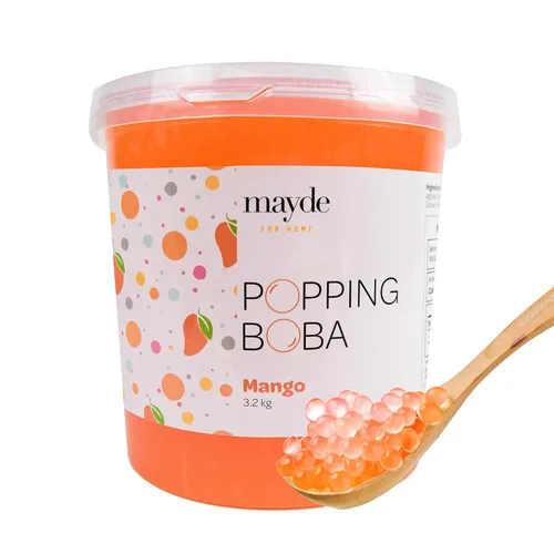 Miniatura 17 de Mayde Perlas de Boba Popping para bebidas, postres y cuencos de desayuno, perlas explosivas de arándanos (sabor a arándano, 7 libras)