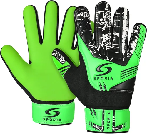Miniatura 13 de SPORIA Guantes de portero para jóvenes con doble protección para la muñeca, guantes de fútbol para niños, material de látex antideslizante, guantes