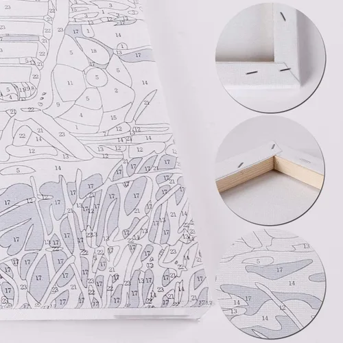 Miniatura 6 de HIVIEW Pintura por números para adultos, lienzo DIY pintura al óleo para adultos, niños y principiantes, fácil acrílico sobre lienzo de 9 x 12