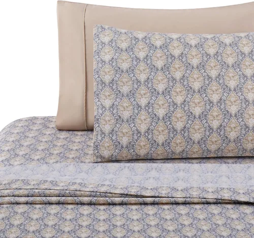 Miniatura 12 de Marina Decoration Ropa de cama ultra suave y sedosa con bolsillo profundo con estampado rico de rayón derivado de bambú para todas las estaciones